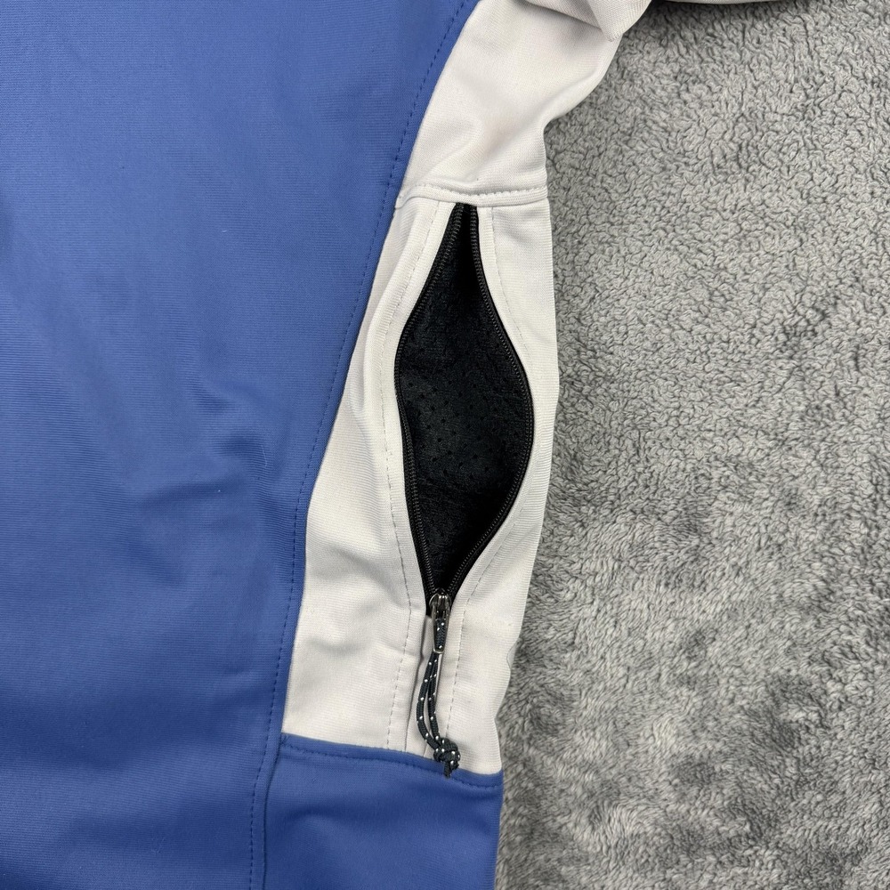 Mountain Hardwear Pullover Mens Medium Blue 1/4 Zip Made in USA Fleece Pocket - Picture 3 of 10